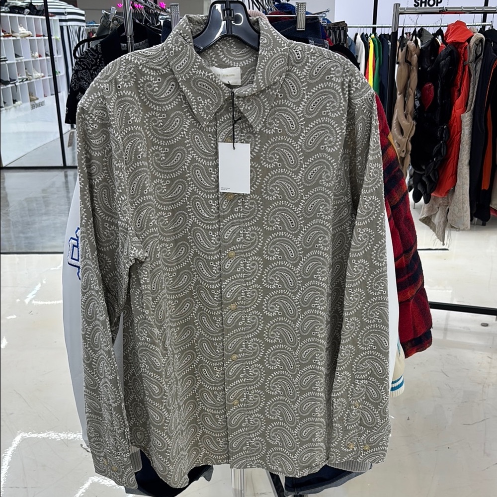 Aime Leon Dore Gray Casual Button Down Shirt